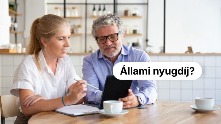 Egy fiatalt tájékoztatnak az állami nyugdíj működéséről